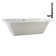 60" x 32" Acrylic Soaking Drop-In Bathtub, Drain Included