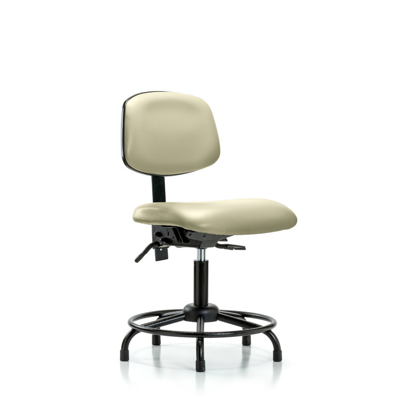 Kacey Vinyl Drafting Chair, Adobe, Glides, Not Included