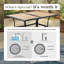 Ensemble repas d'extérieur pour 6 personnes Leonard avec chaises pivotantes et table aspect bois