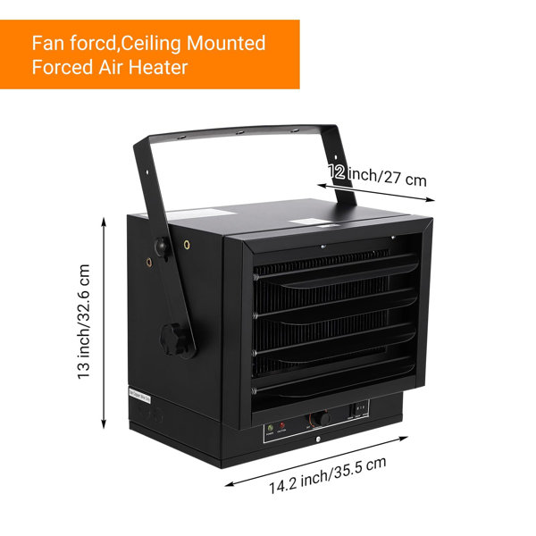 Garage Ceiling Fan Comfort Zone 5000W Ceiling Mount Garage Heater