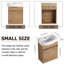 Meuble-lavabo pour salle de bain - Unité murale compacte de 16 po à fermeture douce-1228806355
