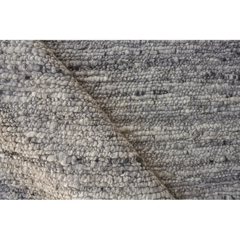 Borelli Wool Area Rug in Light Gray, Rectangle 12' x 15'