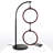 Nova 24 in. Ring Lights Novelty Integrated LED Arched Table Lamp with Built-In Color Options