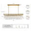 Lustre rectangulaire en cristal 12 lumières de luxe moderne de 12 po-632310691