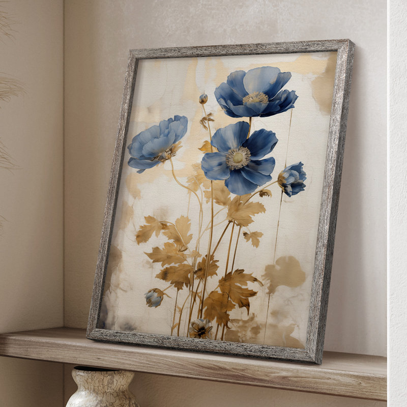 Impression encadrée FLORAL Series LXVI - bois massif, H 15 po x l 12 po
