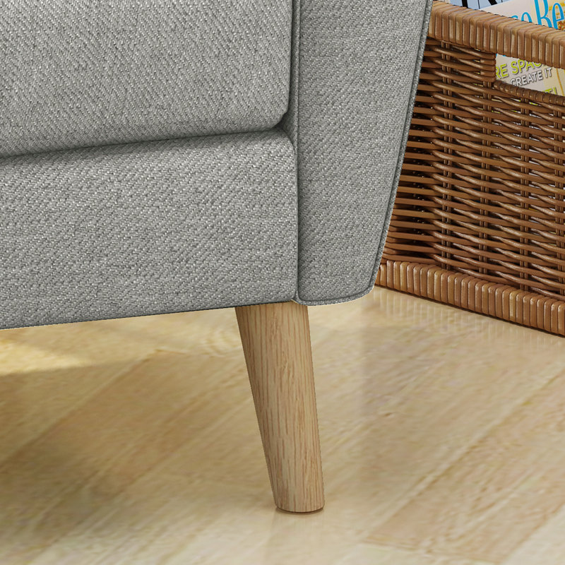 Upholstered Armchair, Gray 100% Polyester