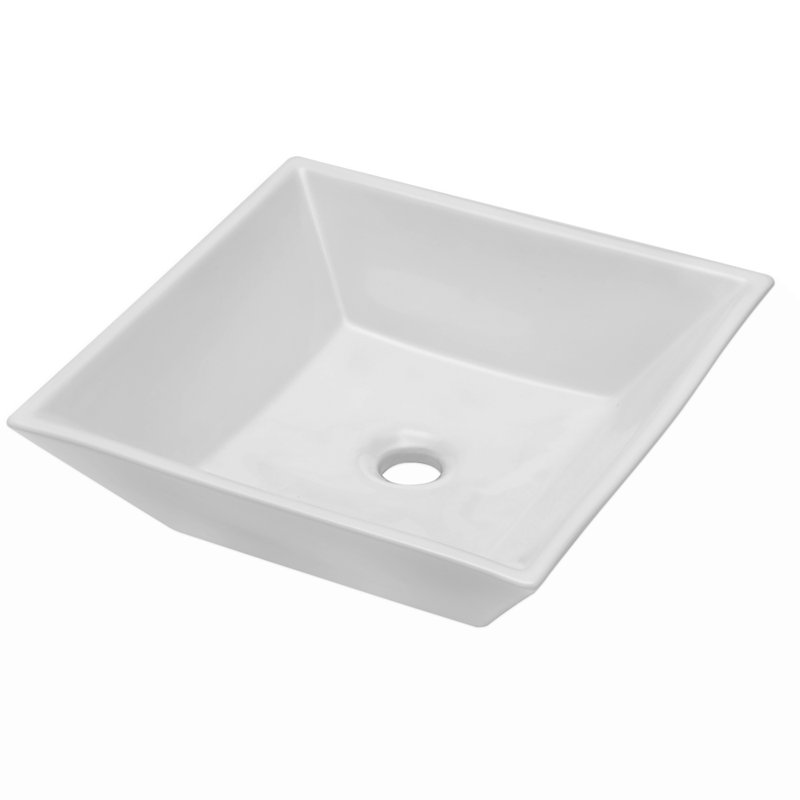 Lavabo de salle de bain vasque carré en céramique 16X16