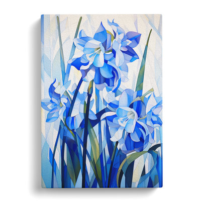 Bluebell Flower Cubism - Print