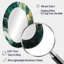 Vert et or Serene Cascade I - miroir unique abstrait, grand miroir mural vert, impression sur métal-121387237-121387872