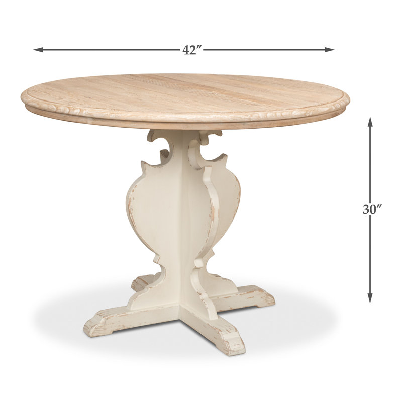 Round Pine Wood Dining Table