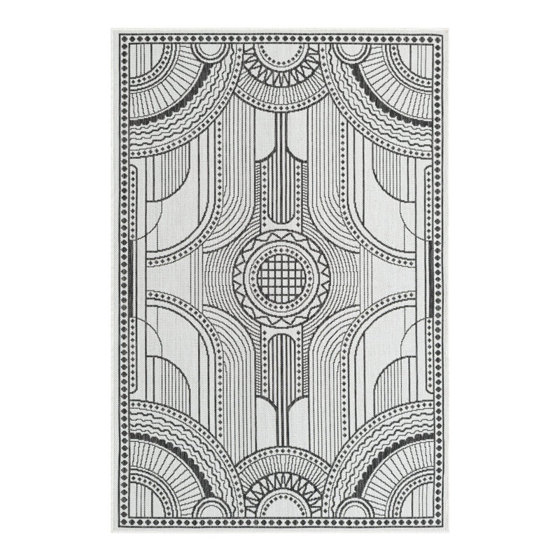 Geometric Indoor / Outdoor Rug, Rectangle 4'1" x 6'1"