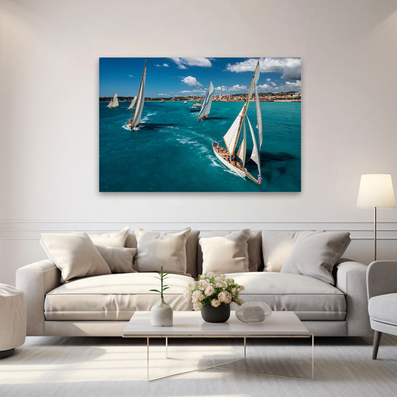 Pelissier - course de départ - photographie de paysage, réalisme, art marin, H 40 po x l 60 po
