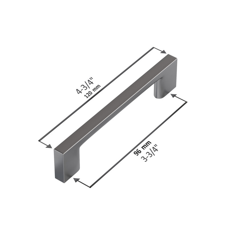  Center to Center Bar Pull, Chrome, 5"