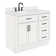 Tidworth 42'' Solid Wood Single Bathroom Vanity with 1.5'' White Quartz Top, Left Offset Rectangular Sink