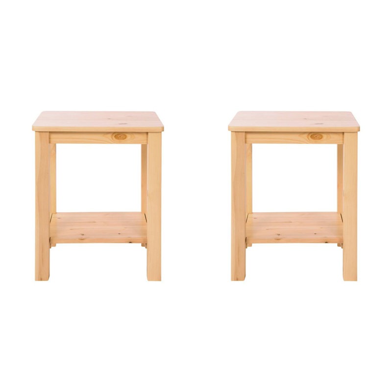 Garbrielle Solid Wood Accent Stool, Brown