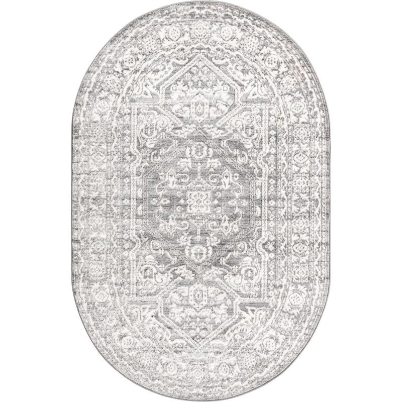 Oriental Indoor Rug, Oval 5'3" x 8'