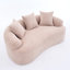 Causeuse courbée beige chaud: sans assemblage-818527507-818527508