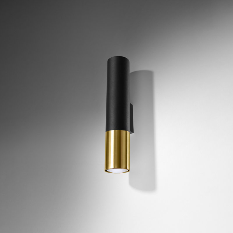 Alira Flush Mounted Sconce, Black/Gold