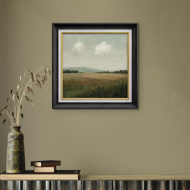 Art mural encadré de qualité supérieure - impression de paysage rétro pour décor de chambre à coucher - 26 po x 36 po, Noir