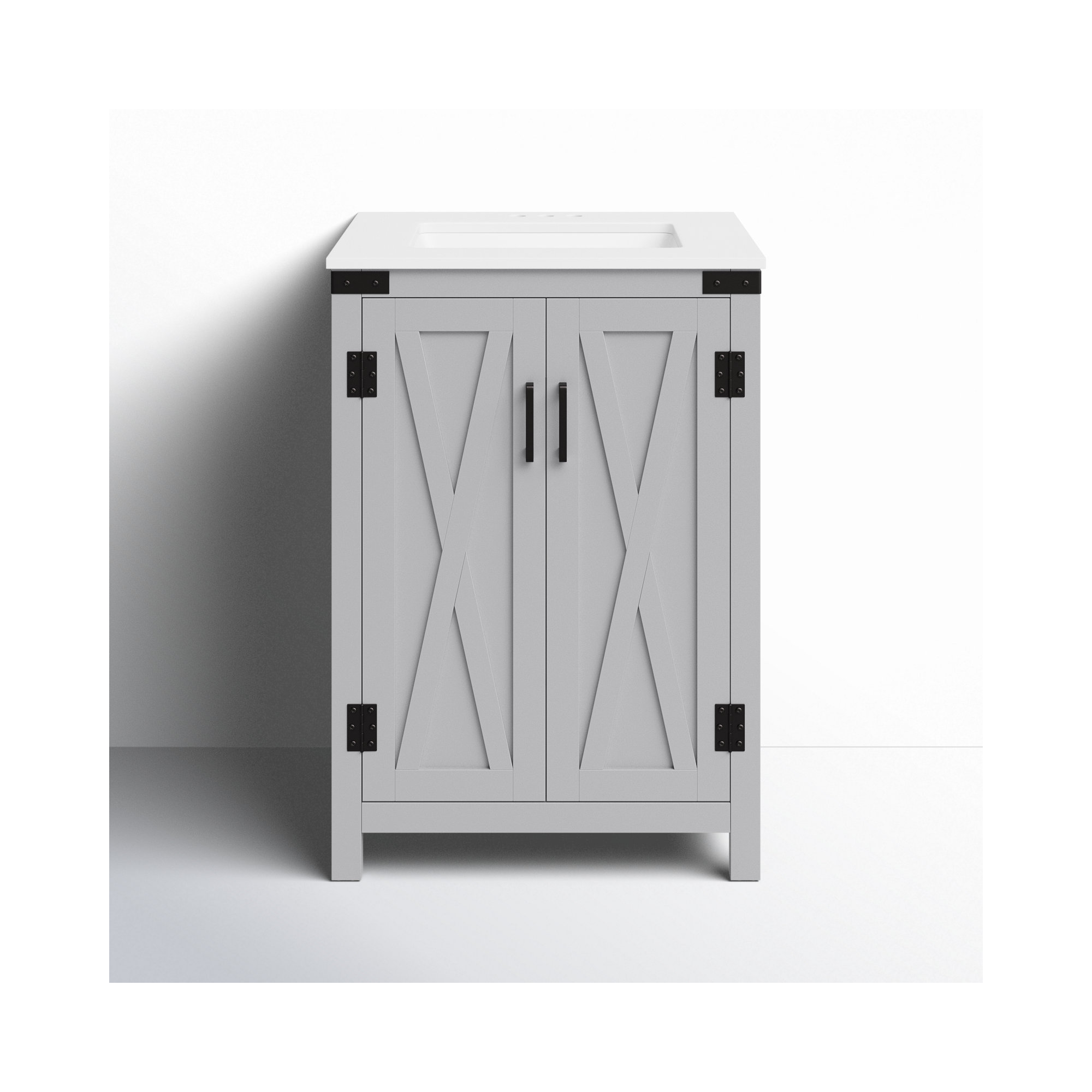 Slayton 24'' Single Bathroom Vanity, Gray