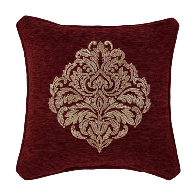 Laurenza 18" Square Embellished Decorative Throw Pillow
