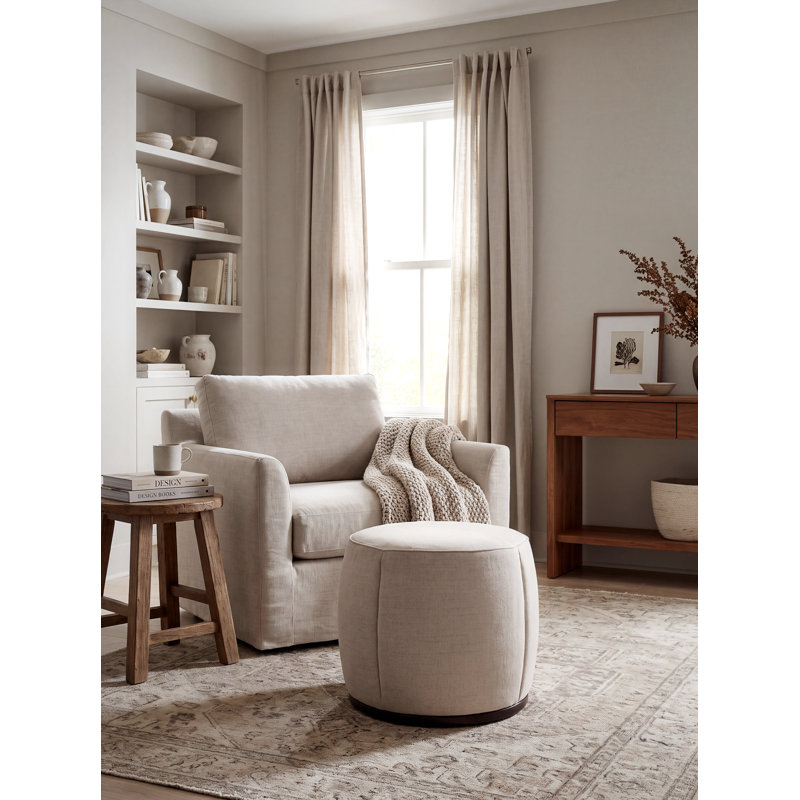 Repose-pieds Alexandria, Polyester beige