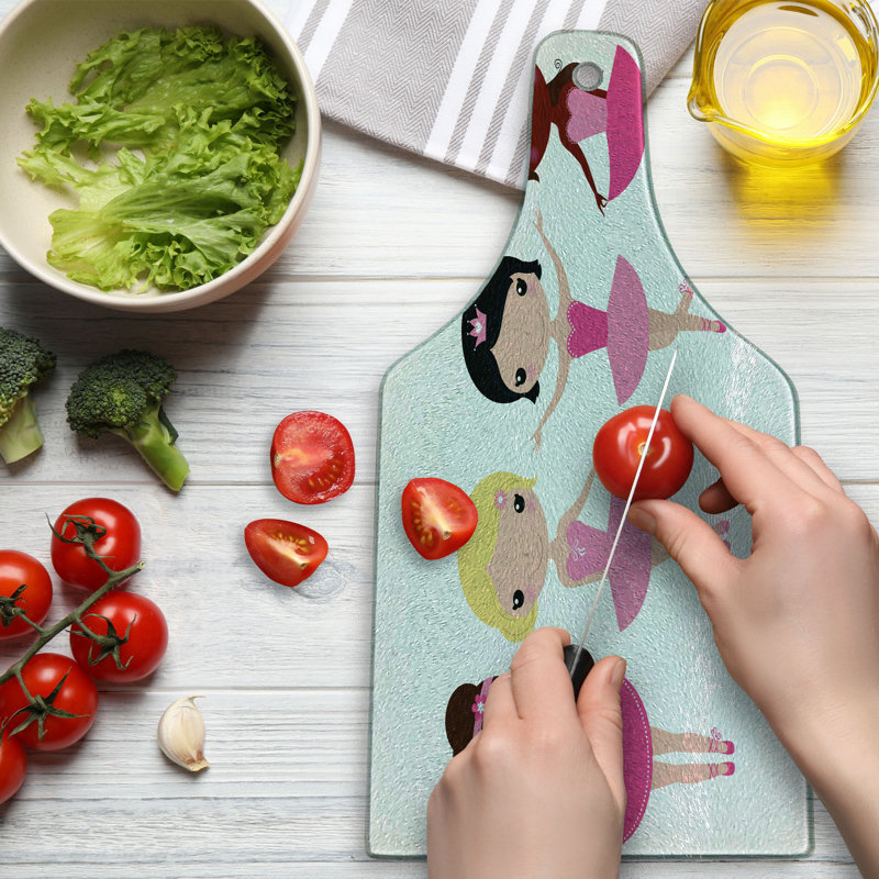 Multicolore planche à découper en verre trempé Ambesonne