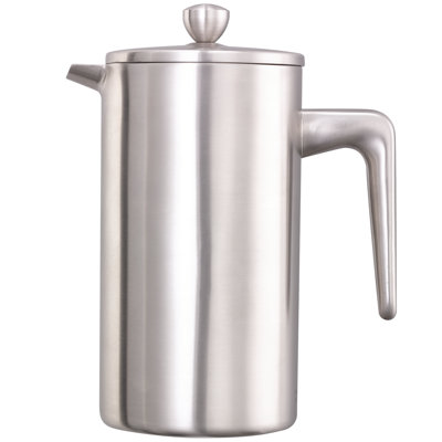 Cafetière à double paroi en acier inoxydable