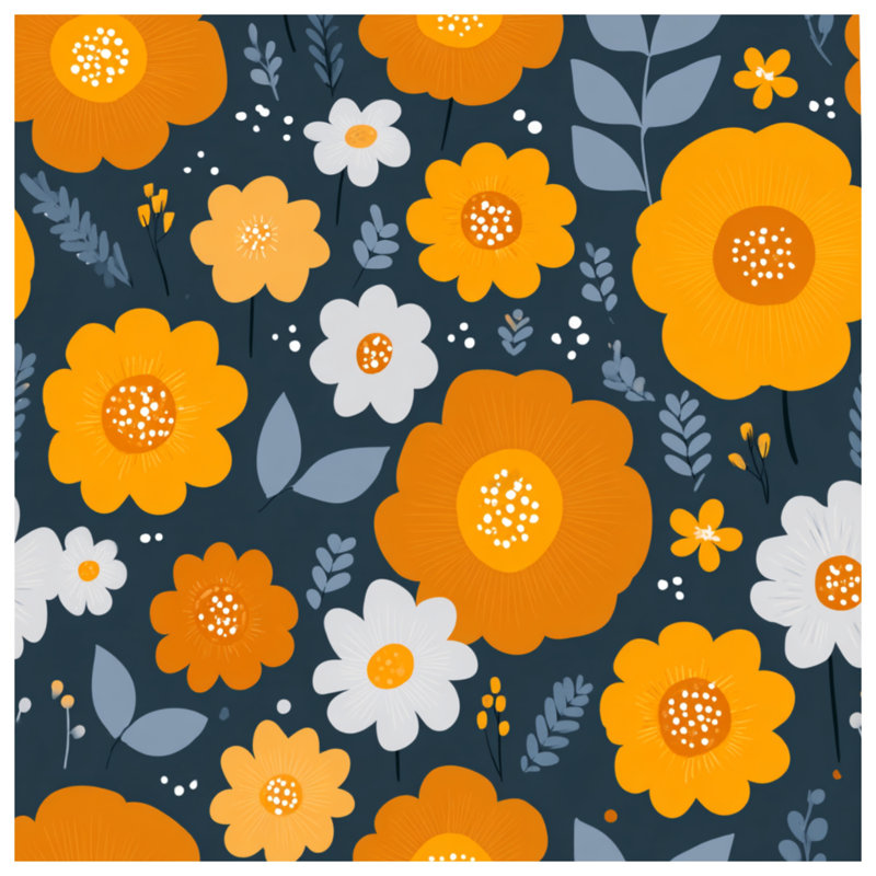 Édredon à motif floral Boho Boho, Édredon simple, Floral bleu / orange