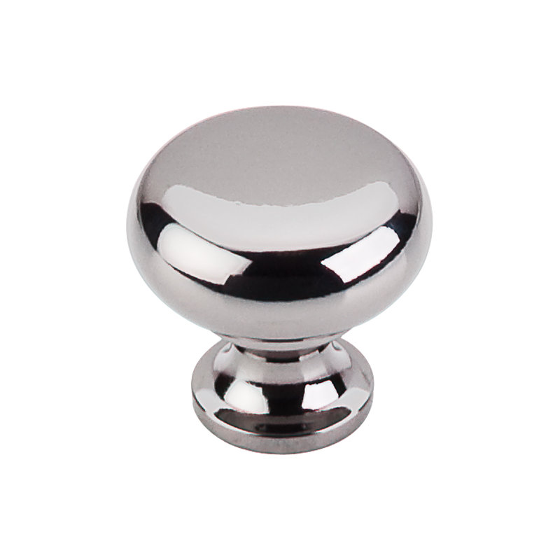 Flat Faced 1 1/4" Diameter Round Knob, Black Nickel