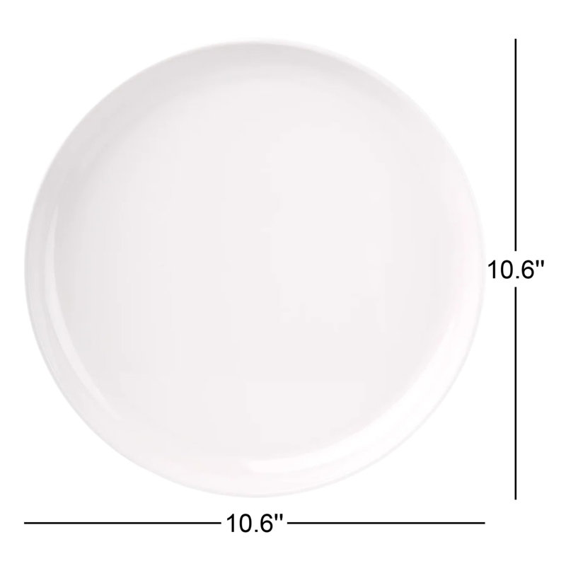 Assiette plate en mélamine Marbella, Blanc