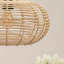 20cm H Rattan Dome Pendant Shade ( Clip On ) in Beige