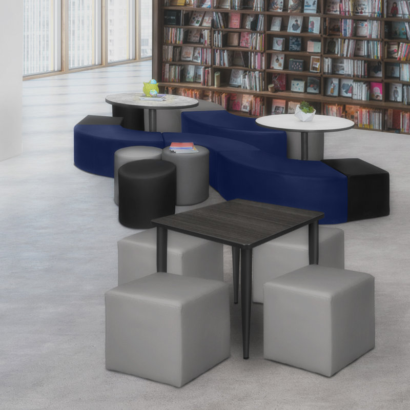 Regency Aurora Curved Vinyl Ottoman