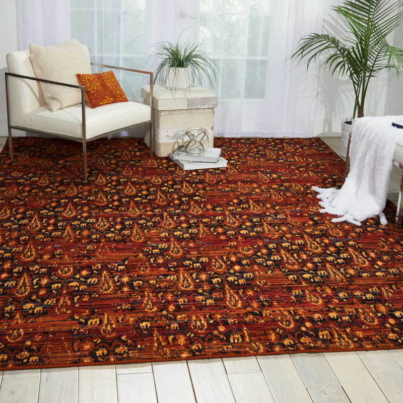 Denoila Ikat Indoor Rug, Rectangle 7'9" x 9'9"
