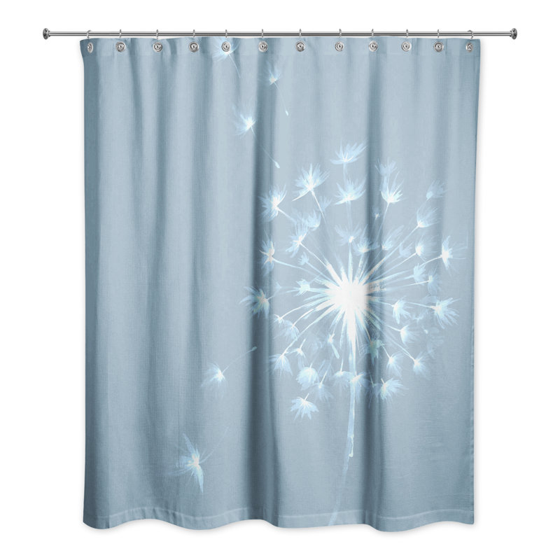 Rideau de douche simple Laile, Bleu