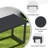 3 Pieces Patio Dining Set with 63" Rectangualr Dining Table and 2 Faux Wood Benches -432450279