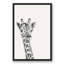« giraffe sketch », reproduction d’art encadrée sur toile