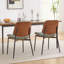 Ensemble de 2 chaises de salle à manger rembourrées avec pied réglable-1267563528-1267563535