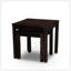 Ensemble de 2 tables gigognes en eucalyptus, espresso