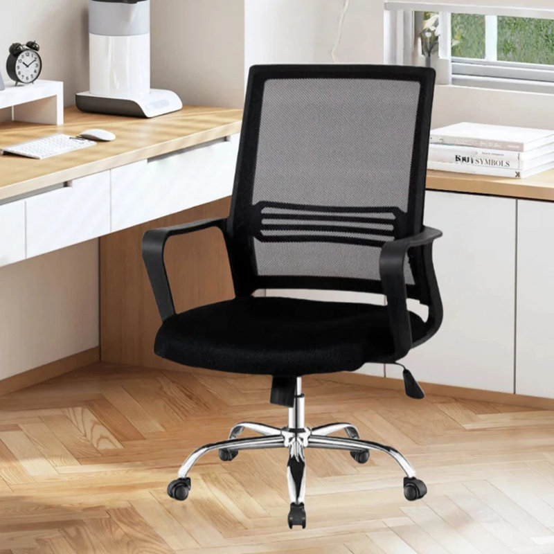 Black Ergonomic Mesh Office Chair Computer Desk Chair Swivel Adjustable Height Comfy