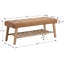Banc de rangement en tissu d'ameublement Farmhouse