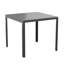 Table de patio intérieure / extérieure commerciale en acier avec plateau en lattes de polyester