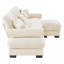 Canapé en velours 3 places avec repose-pieds-35886590