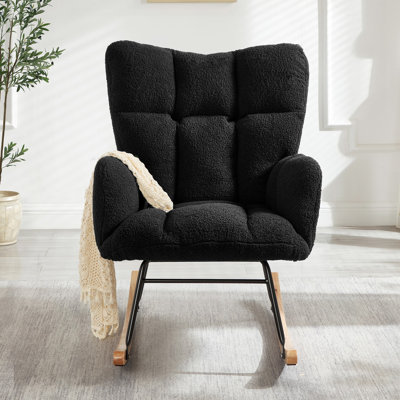 Chaise berçante rembourrée Teddy