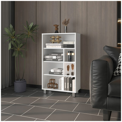 40" Tall Four-Tier Shelf Narrow Bookcase by Ebern Designs