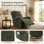 Fauteuil de chambre de bébé inclinable avec massage - Fauteuil inclinable pivotant avec poche latérale et dossier réglable-1595957004