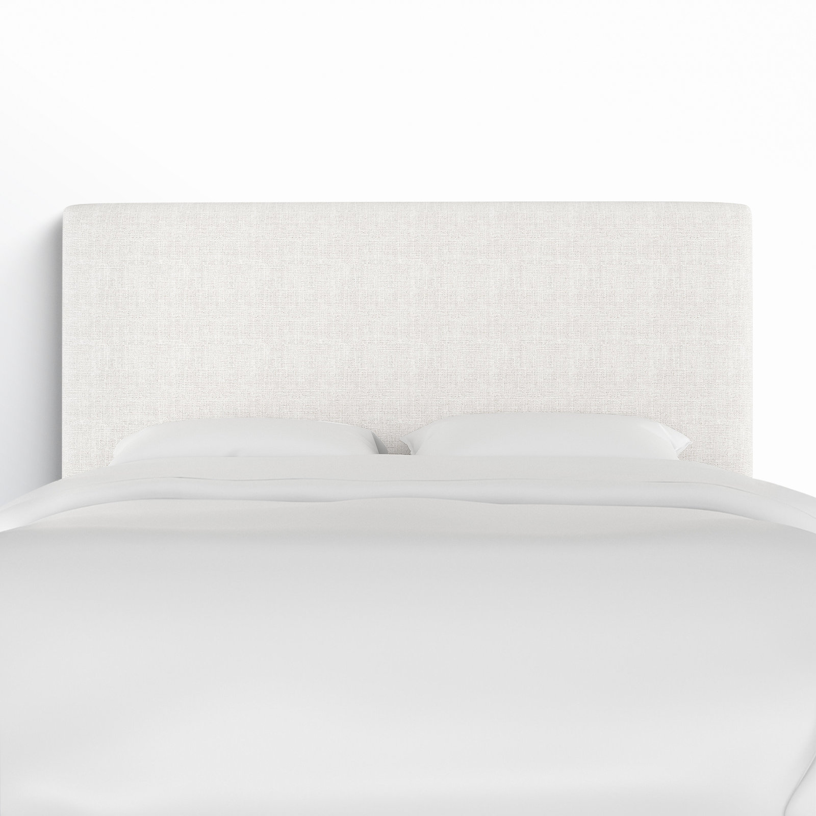Eisley Upholstered Headboard, King, Zuma White Textured Linen