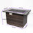 50000Btu Propane Fire Pit Table With Ceramic Top, 44Inch Outdoor, Rectangular , Lid, Rain Cover, Vivid Glass Rocks, Color Gas Table, Tile 50000Btu, Flashing Finish