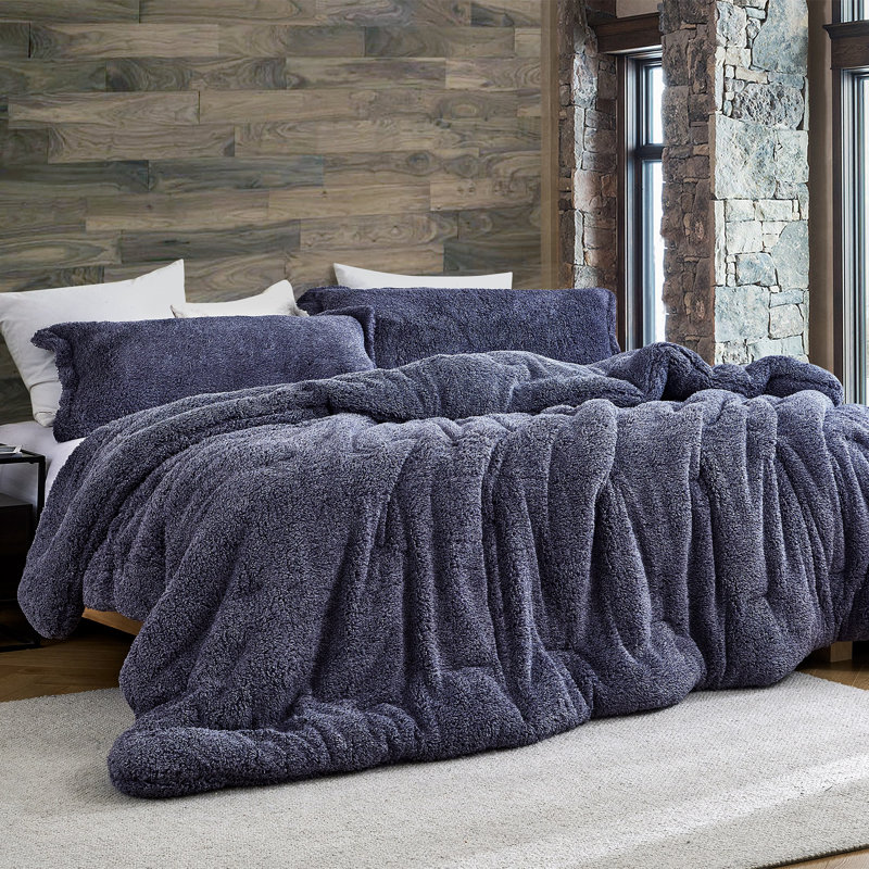 Original Plush Frosted Cobalt Blue Coma Inducer Oversized Comforter, Full Comforter