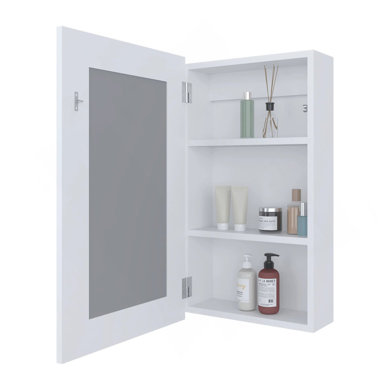 Armoire à pharmacie blanche avec miroir inclus